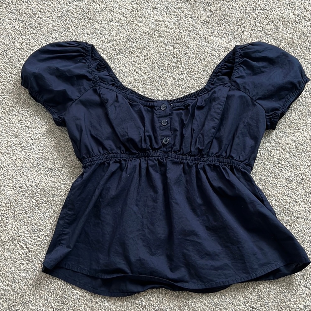 Navy hollister blouse
